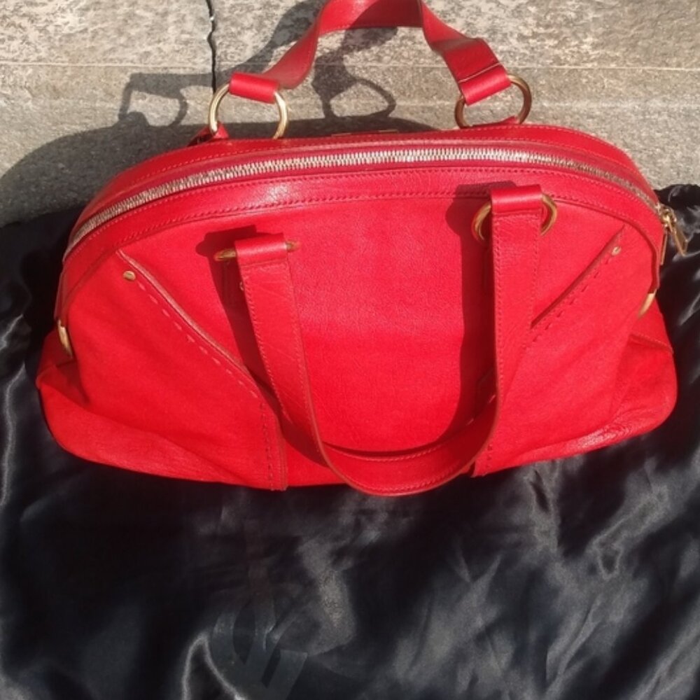 Yves Saint Laurent Large Red Muse Bag - Picture 9 of 16